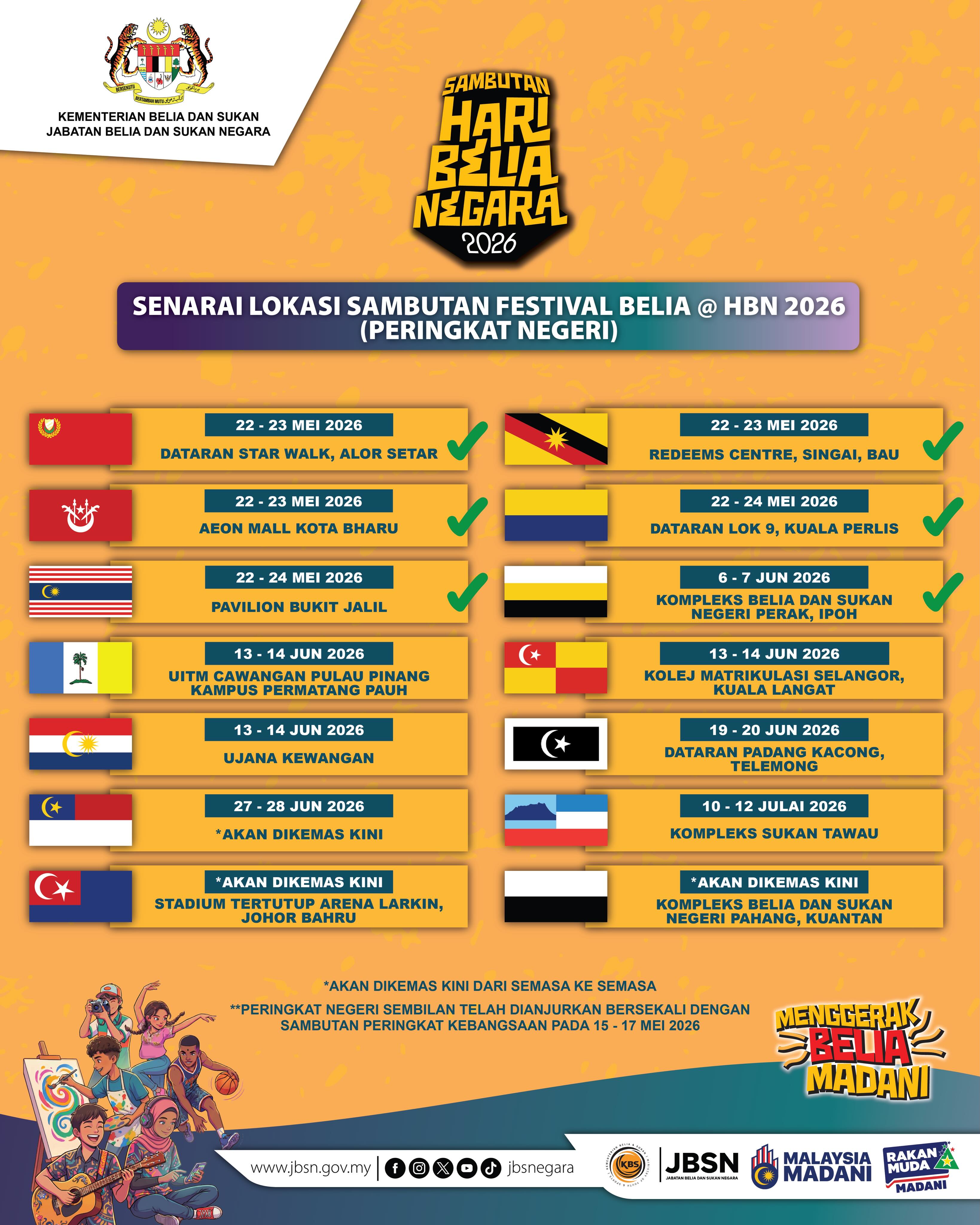 Festival Belia @ HBN 2026 di Seluruh Negara